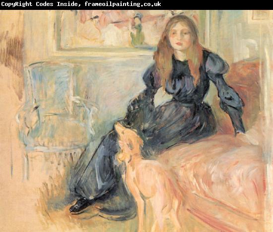 Berthe Morisot Julie Manet and her Greyhound, Laertes